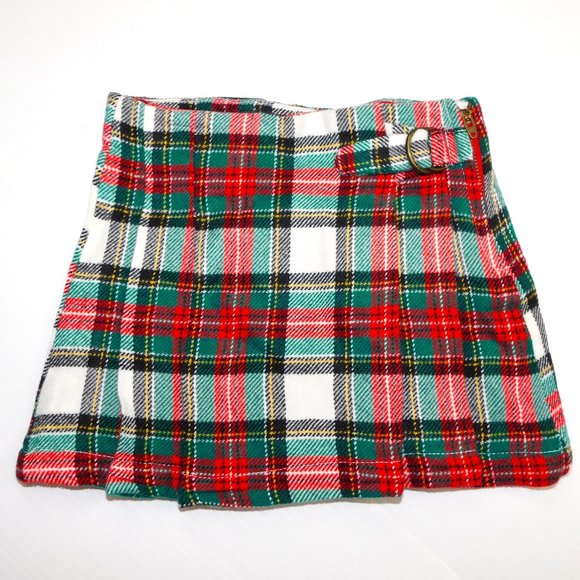 Carter's Girls 3T Red White Green KILT skirt New w Tag - Picture 1 of 5